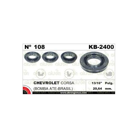 KIT DE GOMAS BOMBA BOMBIN CORSA ATE- BRASIL 108 KB-2400