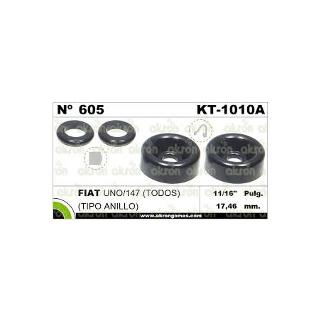 KIT CILINDRO DE FRENO FIAT UNO 147 TODOS TIPO ANILLO 605 KT-1010A