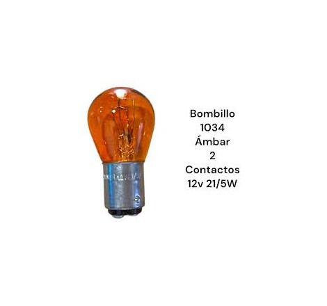 BOMBILLO 1034 AMBAR 2 CONTACTO