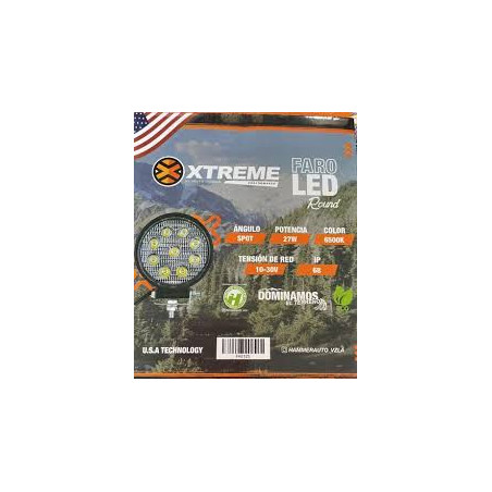 FARO LED 27W REDONDO 9 LED 4CIR-0101